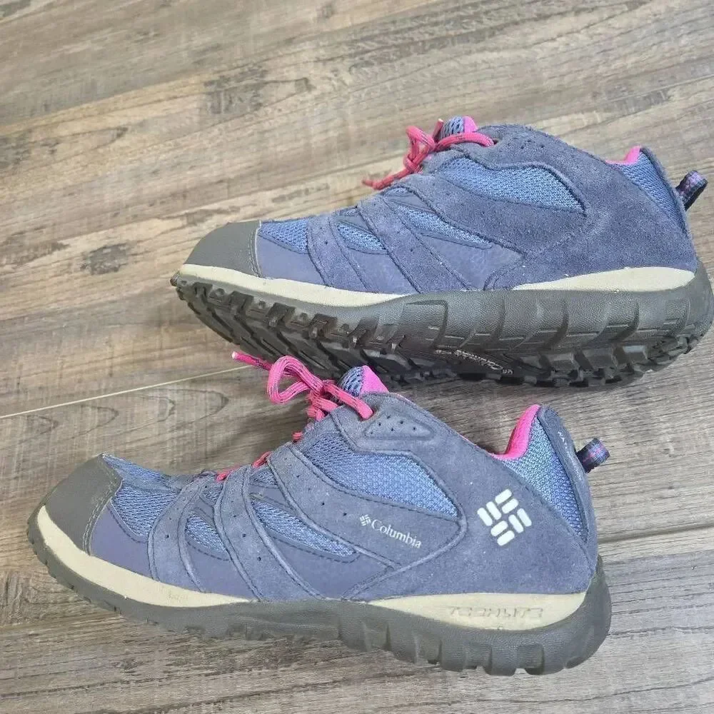 Columbia Redmond big girls youth sz 5 hiking shoes purple pink waterproof trail